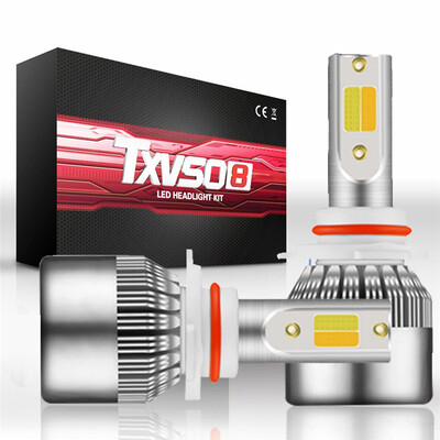 

Car led headlight 9006 lossless installed high light 6000K cold white light 3000K DC9-24V gold light Bulbs Car Accessories