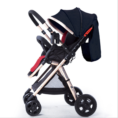 

High view baby strollers can sit or lie down portable folding four-wheel trolleys baby strollers in both directions baby strollers