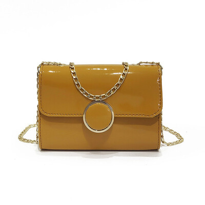 

Fashion Bright Surface Small Bag Female 2018 NEW Women Shoulder Bag Chain Retro Square Bag