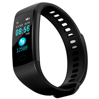 

Bluetooth smart bracelet heart rate sports step counter touch color screen digital display screen gift