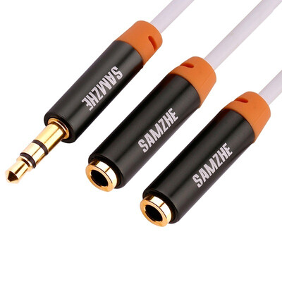 

Shanze SAMZHE YPX-8500 35mm high-level stereo headset one sub-two audio line couple line gold-plated version of the white 03 meters