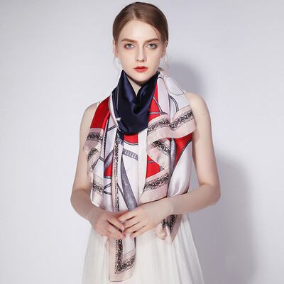 

Shanghai story STORY Of SHANGHAI imitation silkworm silk scarves ladies autumn&winter casual scarf shawl OL wind red