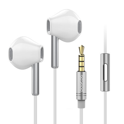 

Platinum POLVCDG D1 semi-in-ear headphones wired Apple Android mobile phone universal earplugs millet Huawei OPPO music headset snow mountain white