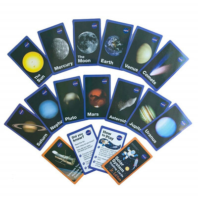

17 pc-Solar System Flash Cards-English word learning card&pocket size flash card for Preschool children-English Vocabulary Cards