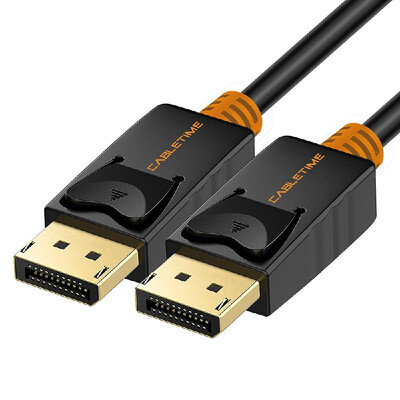 

Cabletime Display Port Cable 4K 60hz DP To DP Cable Cord 12 Video Audio Cable for HDTV Projector PC