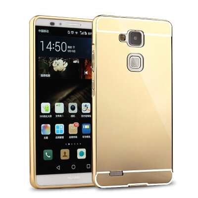 

MOONCASE Metal Frame Edge Mirror Back Protective Shell 2 in 1 Thin Case Cover for Huawei Mate 7