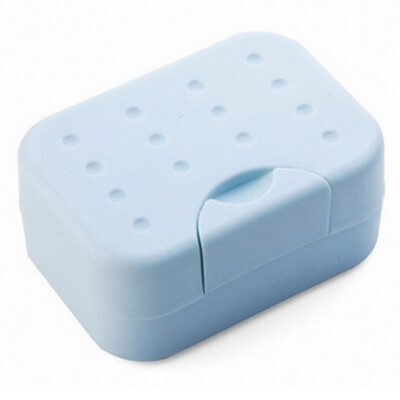 

UpperX Durable PP Soap Dish Case Holder Container Box Home Outdoor Hiking Camping Travel blue