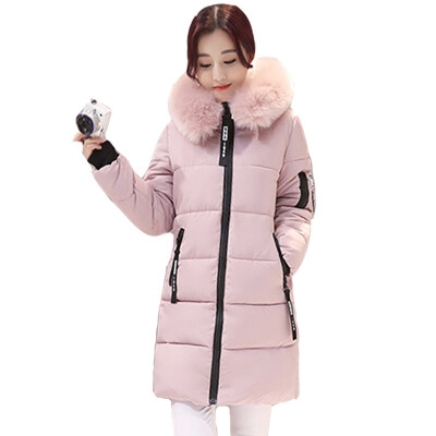 

2018 New Winter Womens designer cotton Coat women long down jacket cotton jacket Korean Slim cotton jacket plus size women clothin