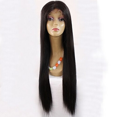 

8A Peruvian Full Lace Human Hair Wigs Silky Straight Glueless Lace Front Human Hair Wig with Baby Hair