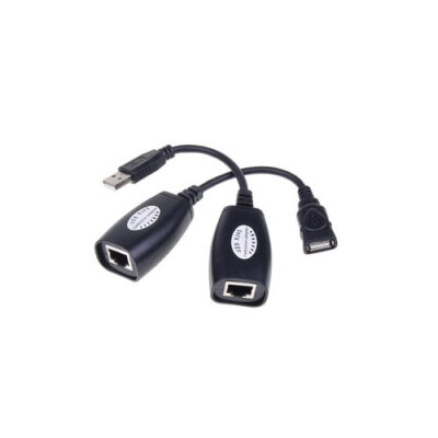 

Huayuan USB RJ45 Extension Adapter Up to 150ft Length Black