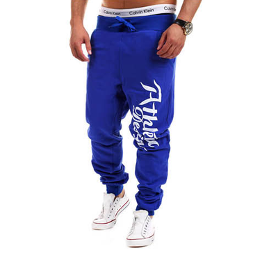 

Zogaa New Mens Pants Splice Sports Casual Contrast Color