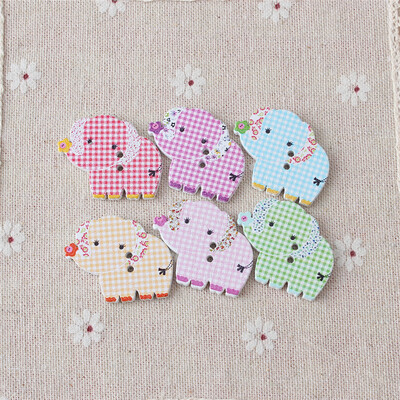 

MyMei 20PCs Wooden Buttons Cartoon Shaped Mix Color 2-hole Sewing Scrapbook DIY