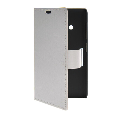 

MOONCASE Slim Leather Side Flip Wallet Card Slot Pouch with Kickstand Shell Back Case Cover for Nokia Lumia 535 White