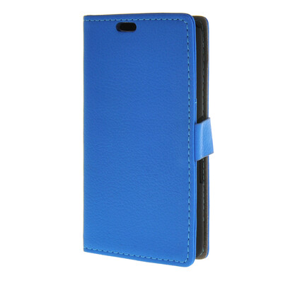 

MOONCASE Лич кожи Кожа Флип кошелек Слот для карты отойти чехол для LG G4 синий
