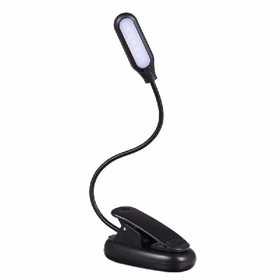 

5 LED 2 Light Colors 3 Illumination Modes Table Lamp Desk Light with Clamp Clip Base Flexible Bendable Bendy Tube with USB Chargin