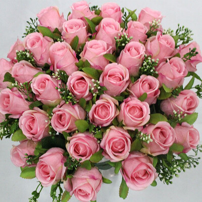 

36heads Artificial flowers roses flower YOOSA fake silk flowers simulation rose for wedding home decorations Bridal bouquet rose