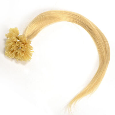 

Remeehi 16"~32" 100strands Pre Bonded Nail U Tip Real Human Hair Extensions Platinum Blonde Color 70g 0.7g/S