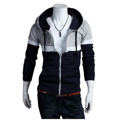 

Zogaa Mens Hoodie Thick Patchwork Casual Hooede Korean