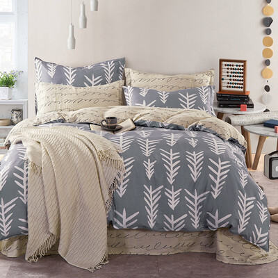 

Ying Xin home textiles cotton skin high-profile high-density twill printing double bed four-piece suit for 15 18 meters bed pottery gray