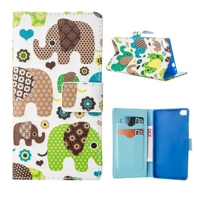 

MOONCASE ЧЕХОЛ ДЛЯ Huawei Ascend P8 Flip PU Leather Fold Wallet Card Slot Kickstand Back [Pattern series] /a21