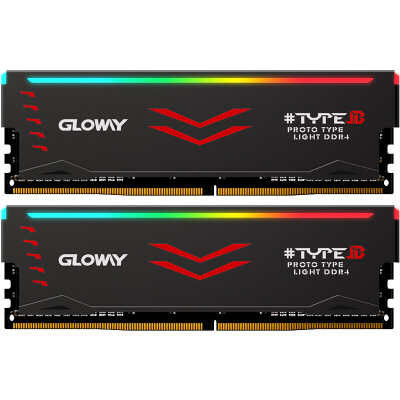 

Gloway TYPE-β series DDR4 16G 8GBX2 set 3000 frequency desktop memory RGB light bar