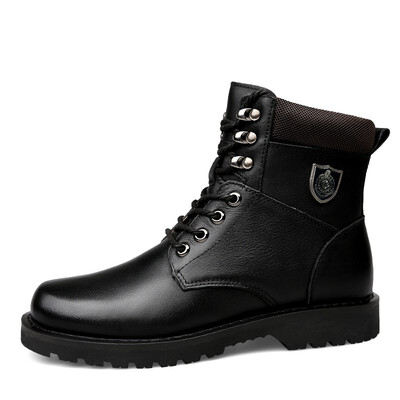 

Autumn And Winter Add Fur Men Boots Top Quality Comfortable Men Winter Shoes Natural Leather Waterproof Snow Boots