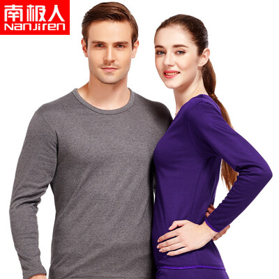 

Antarctic Nanjiren gold velvet plus velvet men&women middle&old aged thermal underwear mens suit ladies - Violet