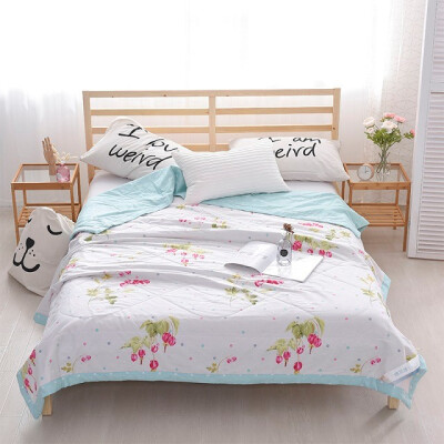 

100 Cotton Bedspread CoverletCotton Filling Bed Cover Flowers Summer Blanket 200230150200180200cm