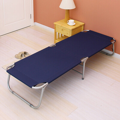 

Ou Runzhe folding bed thickening strong load canvas accompanying bed office single siesta bed portable bed