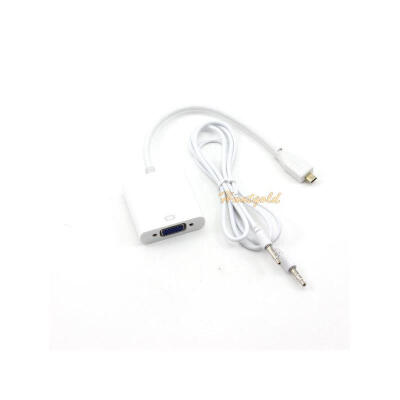 

Micro HDMI Male to VGA Female Video Converter Adapter35mm Audio Output Cable