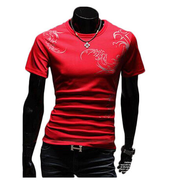 

Zogaa New Mens T-Shirt Fashion Sports Round Collar
