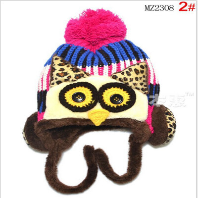 

Buebos Ninos Children Autumn Winter Hat Colorful Owl Cashmere Ear Protection Woolen Knitted Baby Kids Boy Girl Beanie Hat