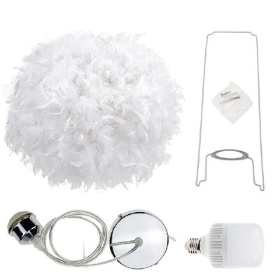 

Bedroom Child Bedroom Decorates the Exhibition Hall Personality Style Simple Decoration Feather Ball Lamp Droplight