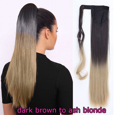 

Hot Sell Sexy Long Straight Curly Tie upWrap Around Ponytail Clip in Hair Extensions 17-26 inch