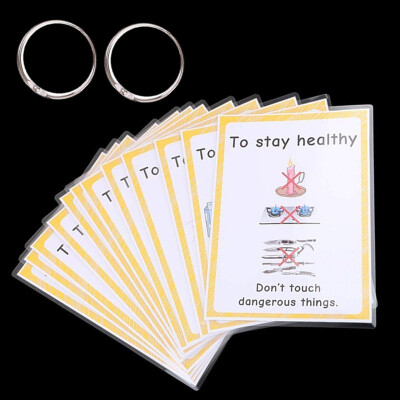 

19 health&wholesome Flash Cards-English word learning card&pocket size flash card for Preschool children-English Vocabulary Cards