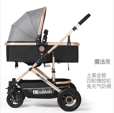 

High landscape baby strollers can be used in winter&summer to sit or lie down to avoid shock Portable strollers are suitable