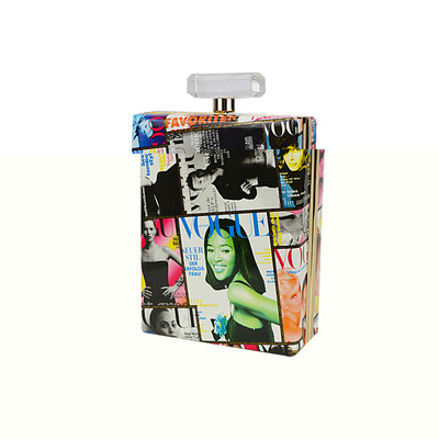 

Fashion women handbag creative magazine clutch bag ladies evening bag luxury brand perfume bag lips clutch bag