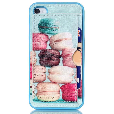

мити живописи мультфильм мягкой кожаный чехол для iPhone 4s Apple iPhone 4, в случае phone4s телефон Shell пробку в карты