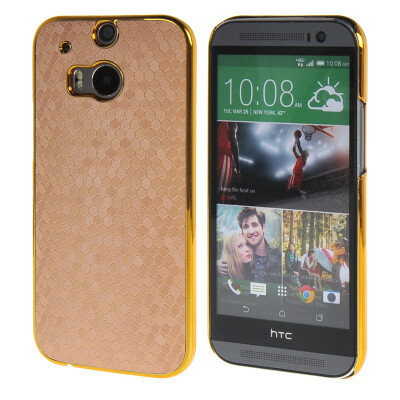 

MOONCASE Flash Flake Skin Gold Chrome Hard Back Case Cover for HTC One M8 Gold