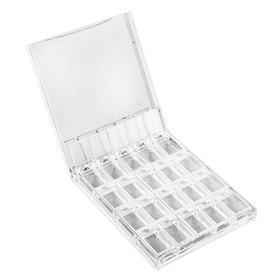 

UpperX Adjustable 20-compartment Slot Plastic Crafts Storage Boxes Jewelry Tools Containers Removable Separator with Cover Clear