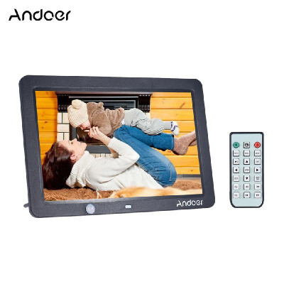 

Andoer 12 Inch LED Digital Photo Frame 1280 800 Human Motion Induction Detection with Remote Control Support MP3 MP4 Calendar Al