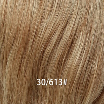 

BLONDE UNICORN Extra Short 8 Inch Hair Brown Wigs Fluffy Texture with Side Fringe for White Women Human HairSynthetic Blend Wigs