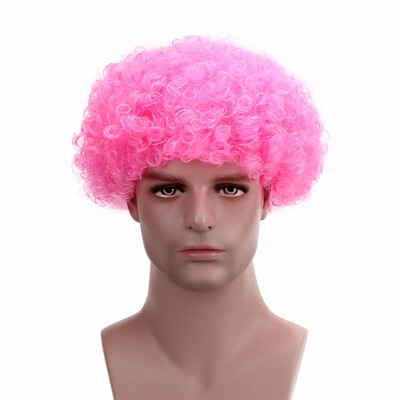 

10" Explosive Head Clown Synthetic Wig Pink Purple Red Orange 6 Colors Fake Hair Club Party Wigs For Fans Performance Props Wigs
