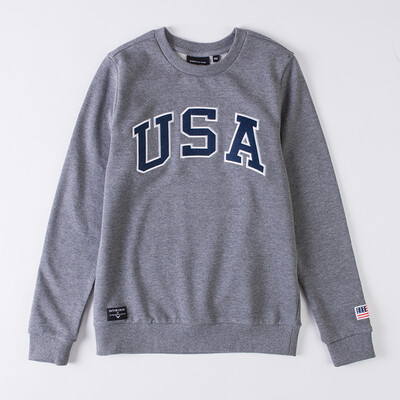 

Intercrew sweater female 2018 autumn&winter new casual fashion lovers with solid color letter stickers embroidered round neck sweater female ITR3TR32M hemp gray 105XXL