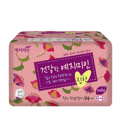 

Wise beauty Yejimiin cotton soft surface thick Han Chinese sanitary napkin 280mm 14 Korean original import