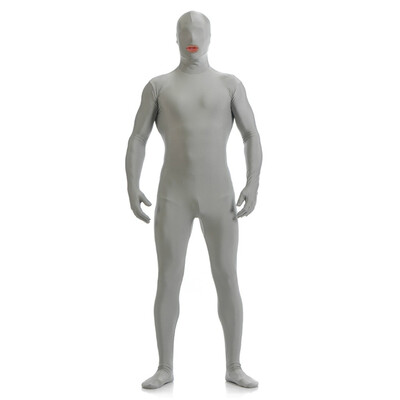 

Gesikai Mens Open Mouth Zentai Full Bodysuit Custom Made Back Zipper Second Skin Tights Suit Fancy Halloween Costumes