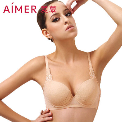 

Aiming Aimer bra 34 cup hole cup thin section lace side gathering adjustment type underwear AM11981 black C75
