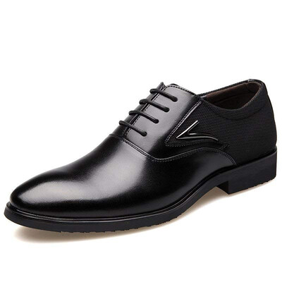 

Big size leather shoes mens Leather Mens shoes business casual shoes mens sharp British youth lace up shoes