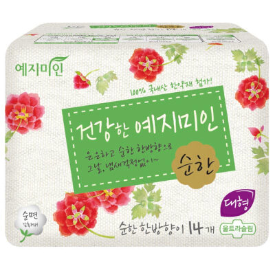 

wisdom beauty (Yejimiin) cotton soft surface thick Han Chinese sanitary napkins 230mm 16 [Korean original import