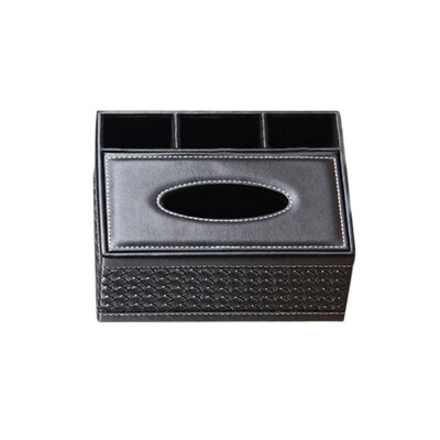 

UpperX Creative Square Household Leather Multi-purpose Tissue Box Paper Tray Napkin Box Living Room Remote Control Storage Box